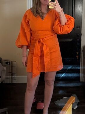 Tanya Taylor Orange Dress 6